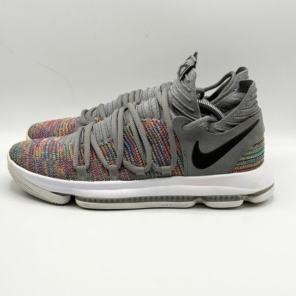 Nike KD 10 Multi-Color Fly Knit Basketball Sneakers 897815-900 - US Men’s 11 / E - Picture 6 of 12